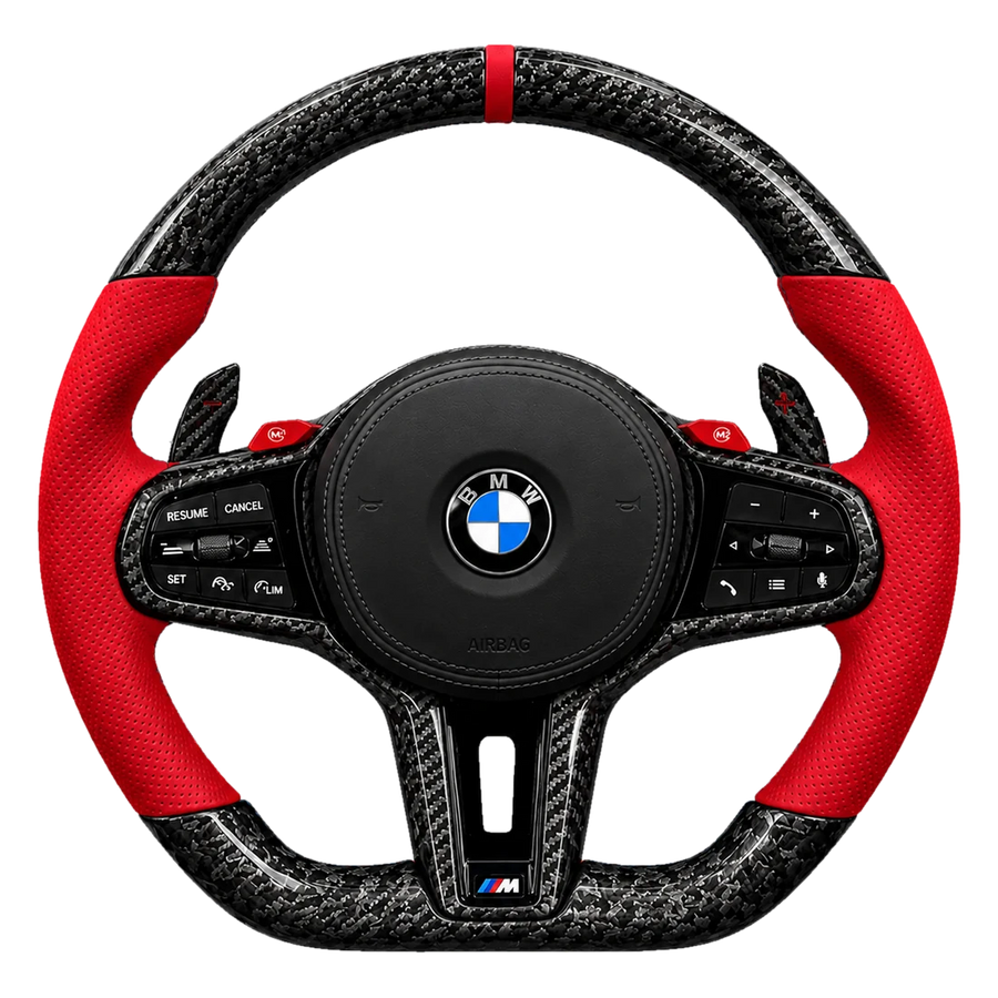 Scarlet Apex custom steering wheel for BMW M
